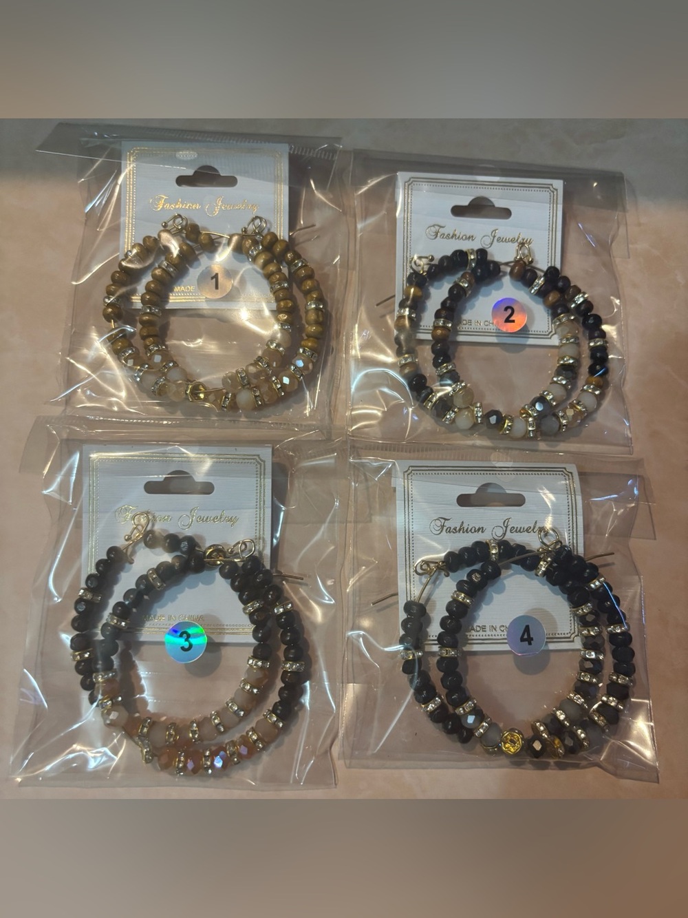 $5ea. -Pick Your Number- Fashion Boho Style Beaded Hoop Earrings